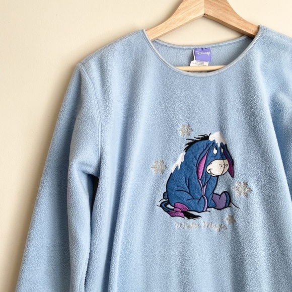 Vintage Disney Eeyore Fleece Sweater Sweatshirt size Medium - Picture 2 of 5